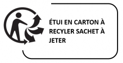 Etui en carton à recycler sachet à jeter